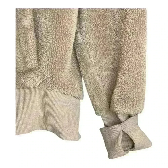 Mondetta Women's Beige Sherpa Fleece Cowl Neck Pullover Size M - Picture 4 of 7